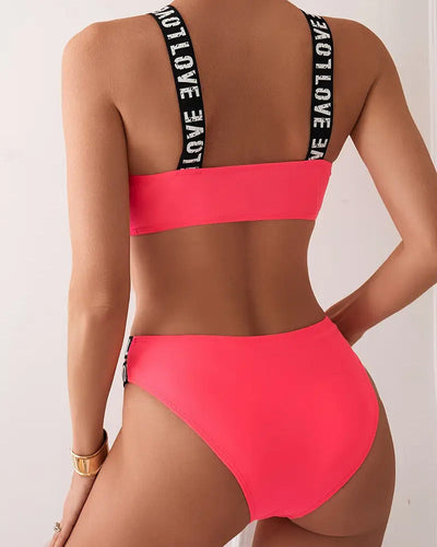 To-delt bikini-sett med stropper